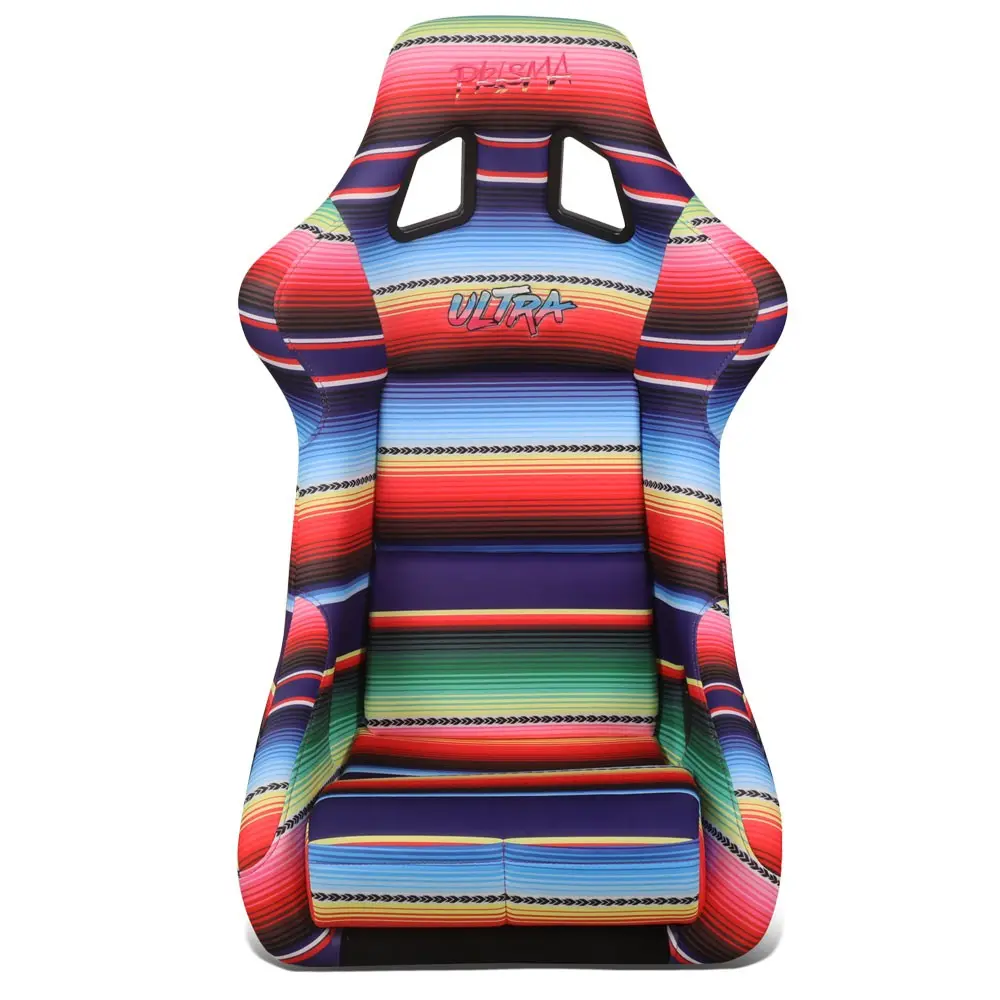 Nrg Frp-302-Mexicali Prisma (Large Size) Fixed Back Bucket Racing Seat W/Bottom Mount (Mexicali Serape Design) 1