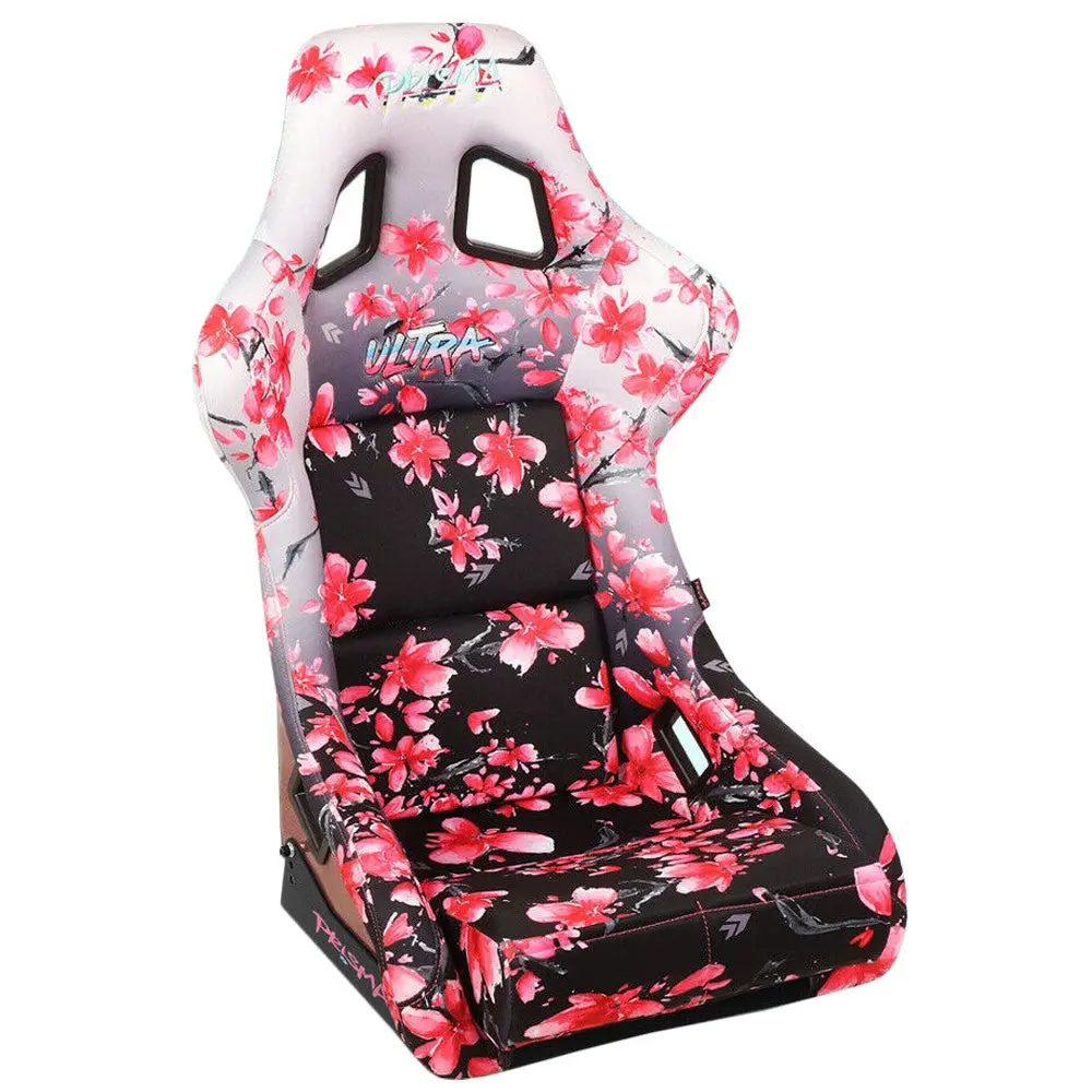 Nrg Frp-302-Sakura Prisma Fixed Back Bucket (Large Size) Racing Seat Black, Pink 1