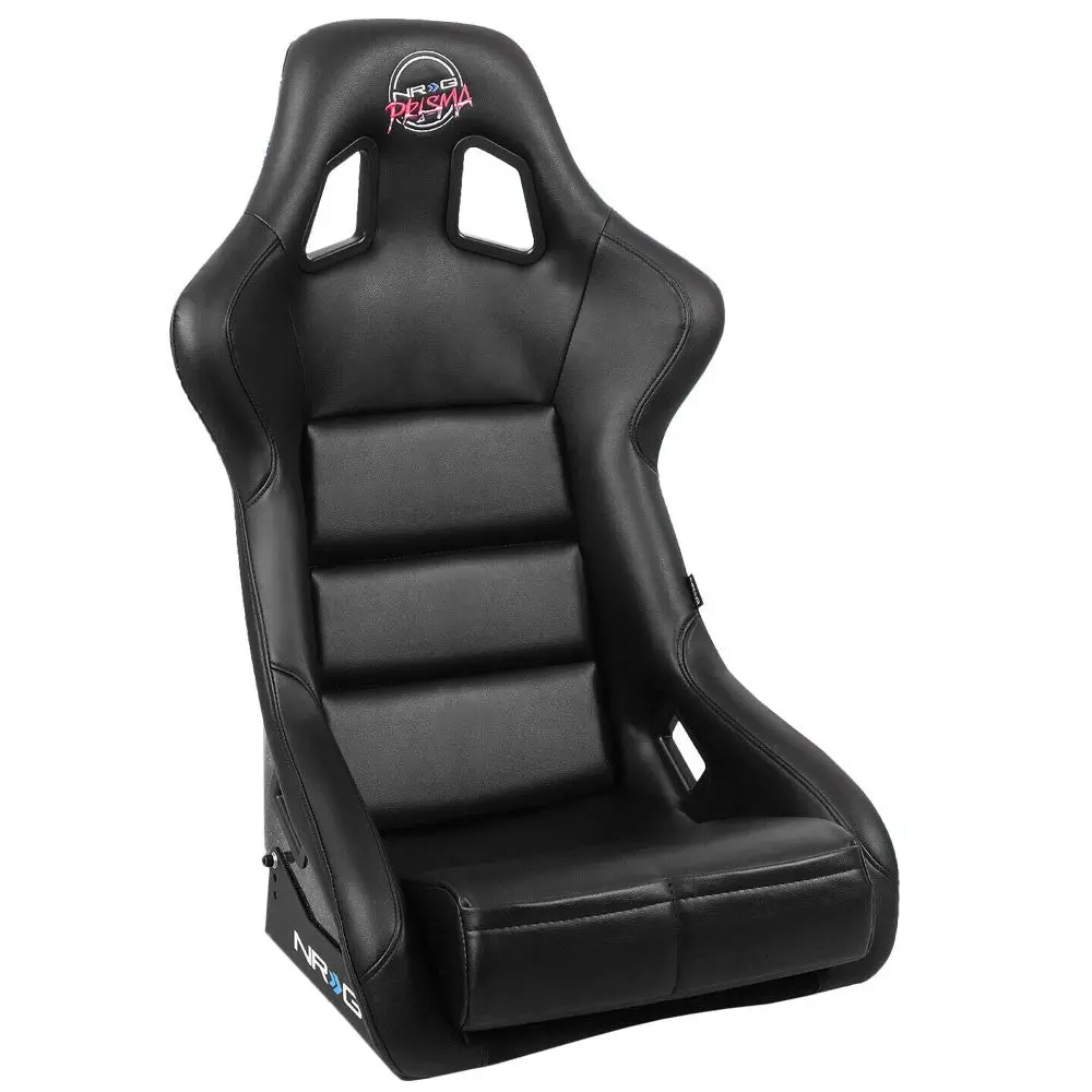 Nrg Frp-302Bk-V Prisma Fixed Back Bucket (Large Size) Racing Seat Black 1