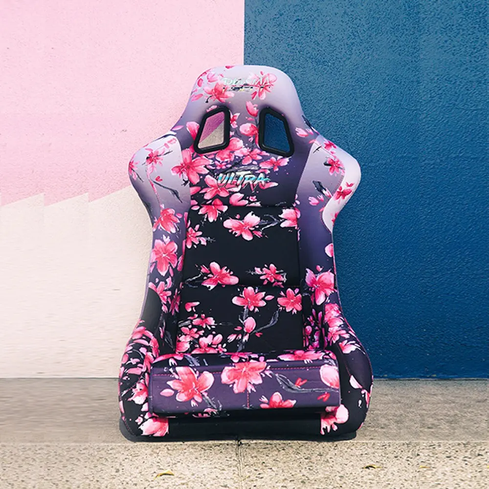 Nrg Frp-303-Sakura Prisma Fixed Position Bucket Racing Seat W/Bottom Mount (Ombre Sakura) 1