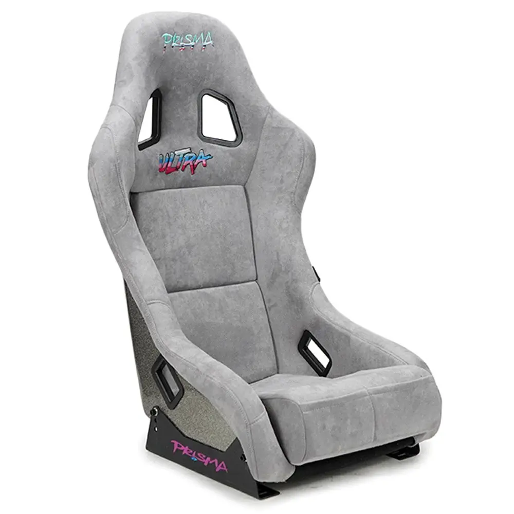 Nrg Frp-303Gy-Ultra Prisma Fixed Position Bucket Racing Seat W/Bottom Mount (Grey) 1