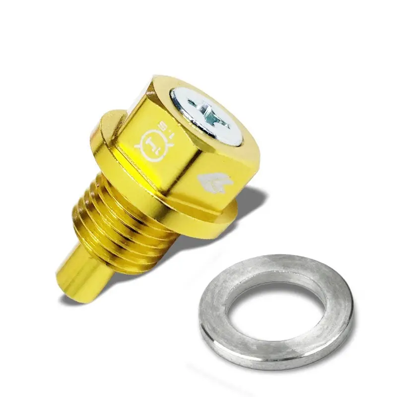 M14 X 1.5 Gold Aluminum 5000 Gauss Magnetic Oil Drain Plug For Acura/Dodge/Honda 1