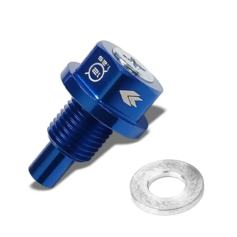 M12 X 1.25 Blue Aluminum 5000 Gauss Magnetic Oil Drain Plug For Infiniti/Lexus 1