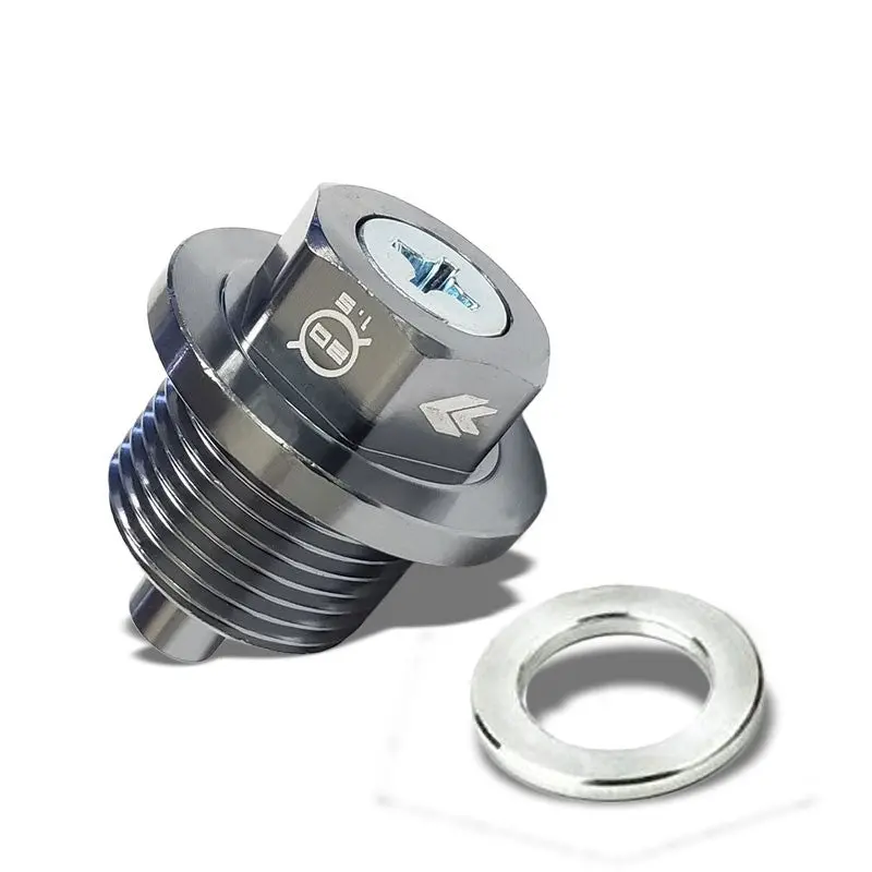 M20 X 1.5 Nrg Gun Metal Aluminum 5000 Gauss Magnetic Oil Drain Plug For Subaru 1