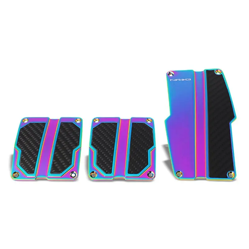Nrg Nrg-Pdl-100Mc Brake/Gas/Clutch Manual Mt Race Foot Pedal Plates Cover Set 1