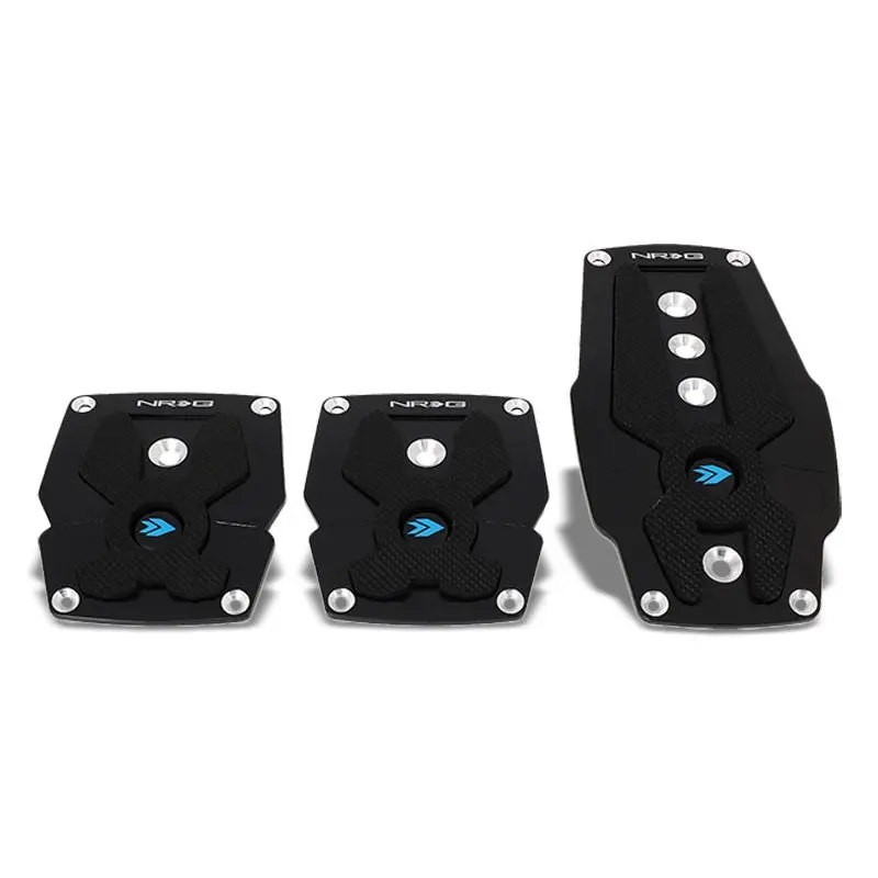 Nrg Nrg-Pdl-200Bk Brake/Gas/Clutch Manual Mt Race Foot Pedal Plates Cover Set 1