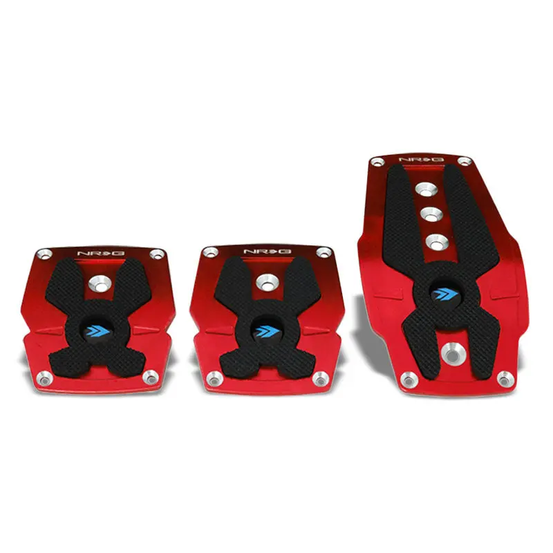 Nrg Nrg-Pdl-200Rd Brake/Gas/Clutch Manual Mt Race Foot Pedal Plates Cover Set 1