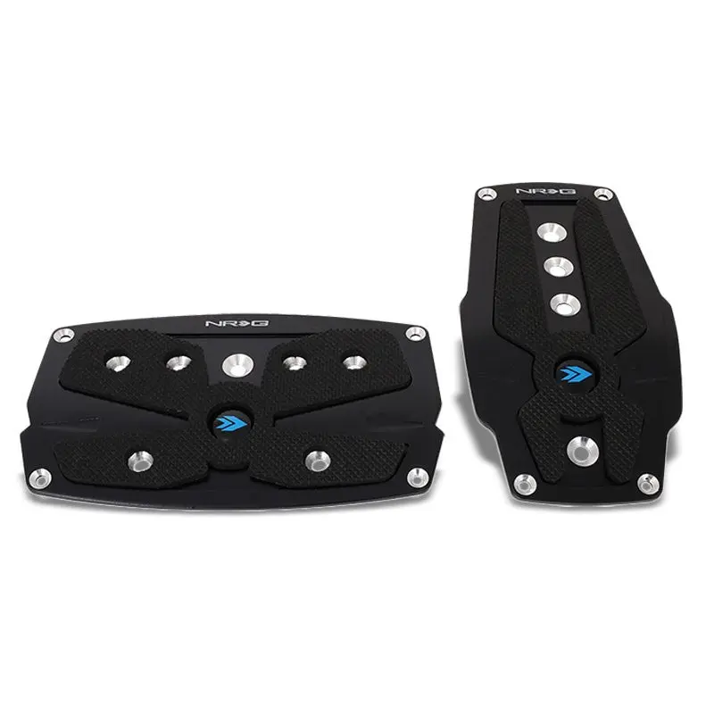 Nrg Nrg-Pdl-250Bk Brake/Gas Automatic At Black Race Foot Pedal Plates Cover Set 1
