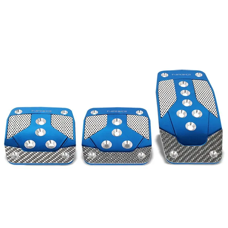 Nrg Nrg-Pdl-400Bl Brake/Gas/Clutch Manual Mt Race Foot Pedal Plates Cover Set 1
