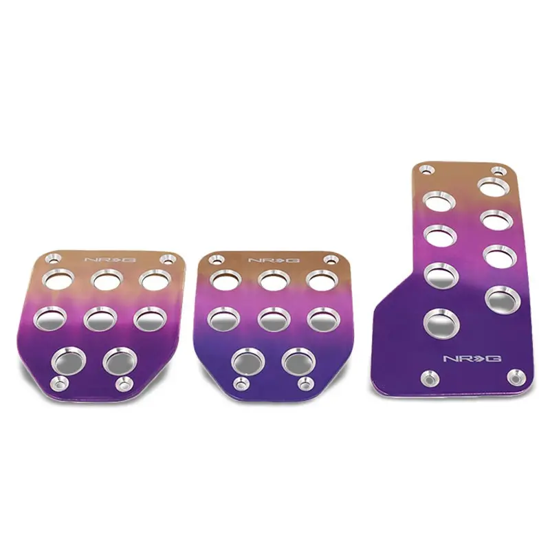 Nrg Nrg-Pdl-500Pt Brake/Gas/Clutch Manual Purple/Titanium Fade Pedal Plate Cover 1