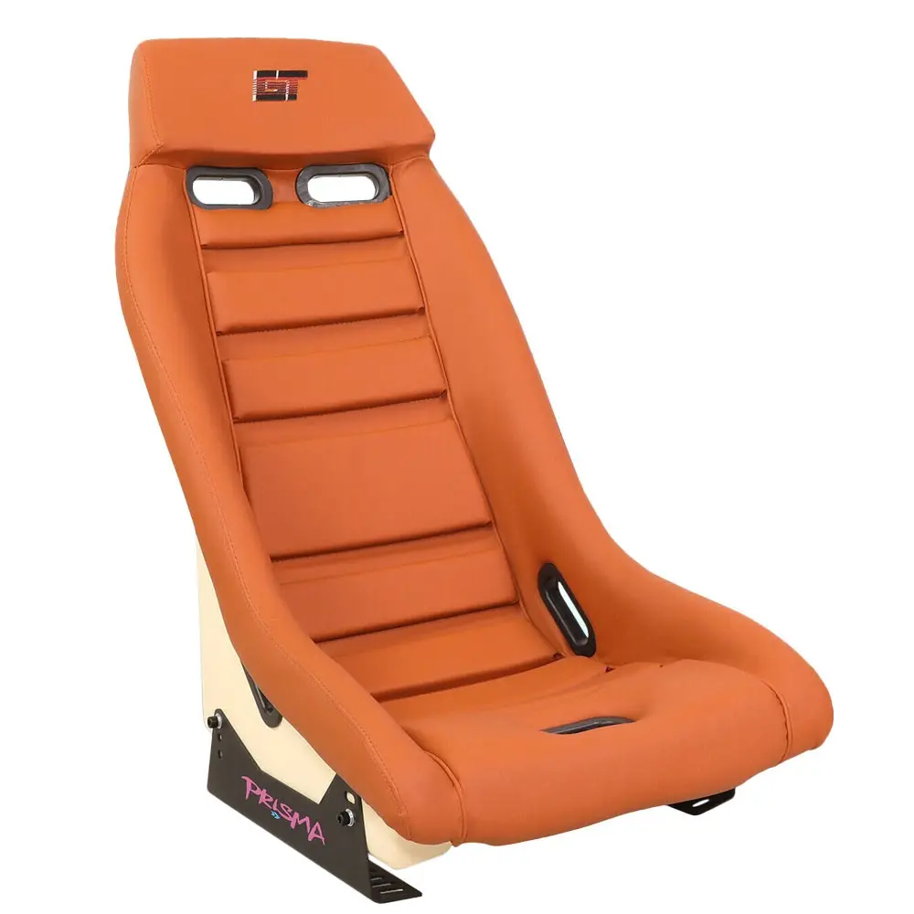Nrg Pri-100Br-Stardust (Gt Retro Series Prisma) Fixed Position Bucket Racing Seat W/Bottom Mount (Brown) 1