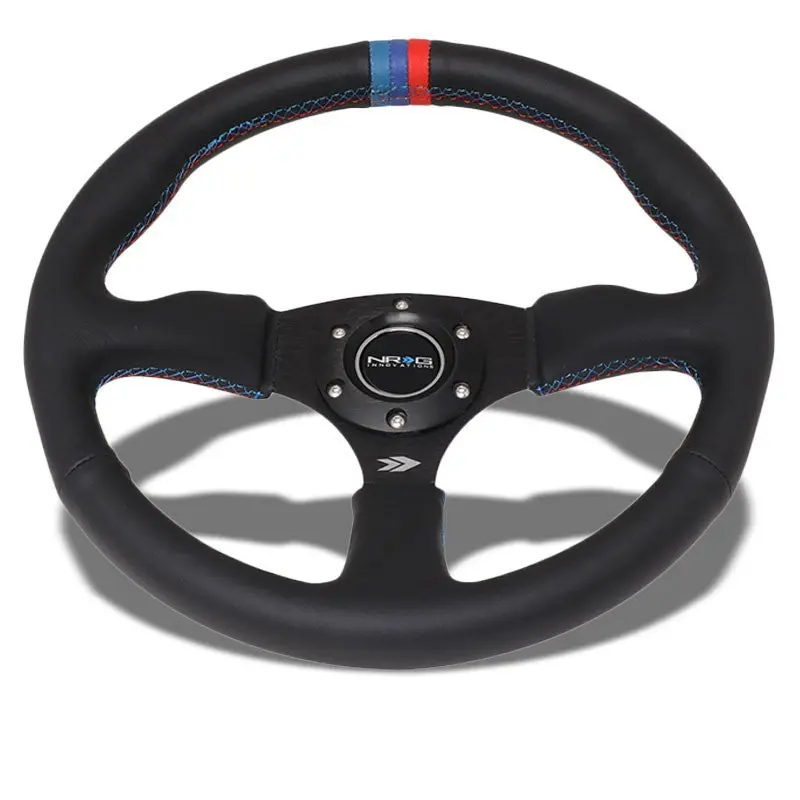 M3 Tircolor Stripe/Stitch 350Mm 2.5" Deep Rst-023Mb-R-M3 Nrg Steering Wheel+Horn 1