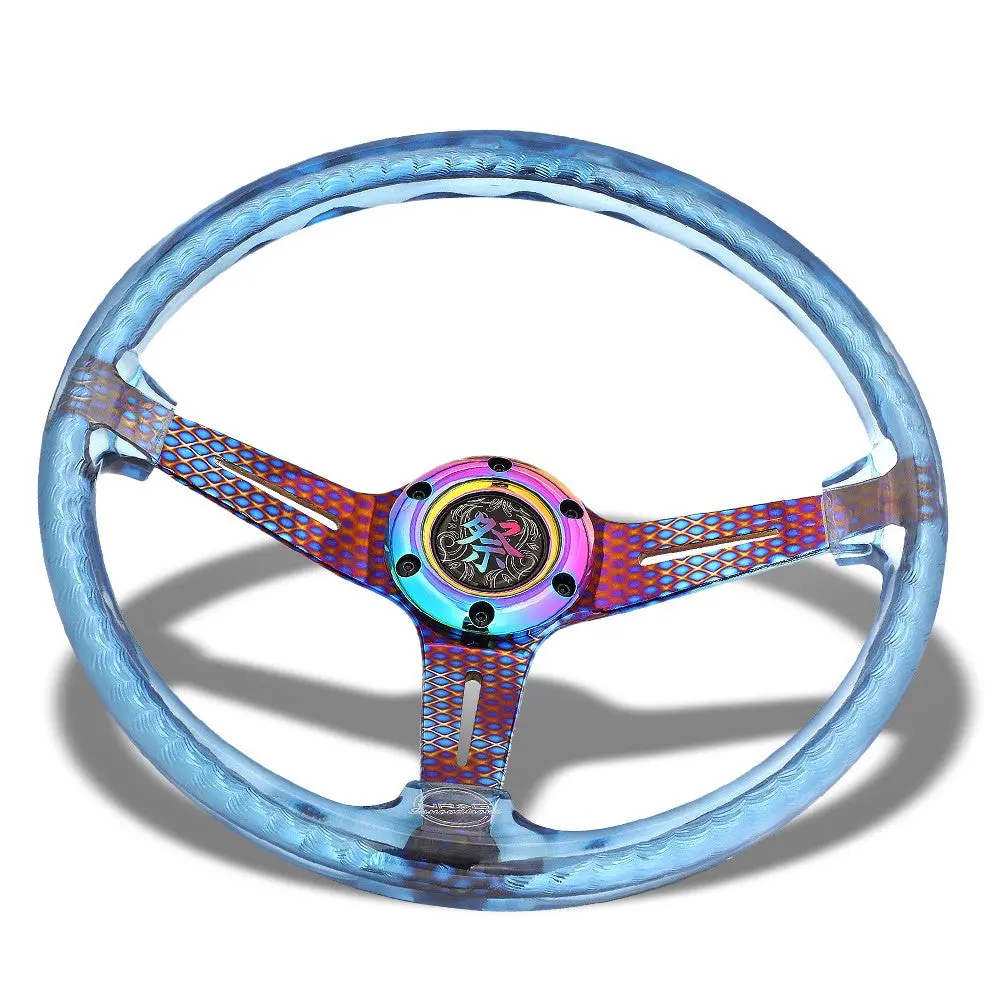 Nrg Innovations Rst-027Gm-Bl Universal Matsuri Blue/Neochrome Steering Wheel 1