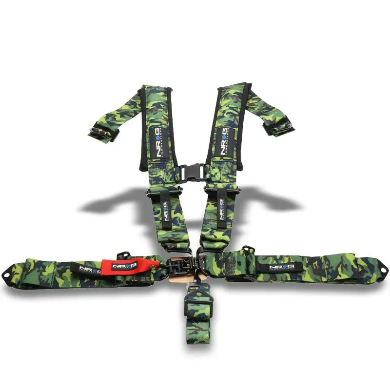 Nrg Sbh-5Pccamo-620 5-Point Latch Link Green Camo Sfi 16.1 Seat Belt Harness 1