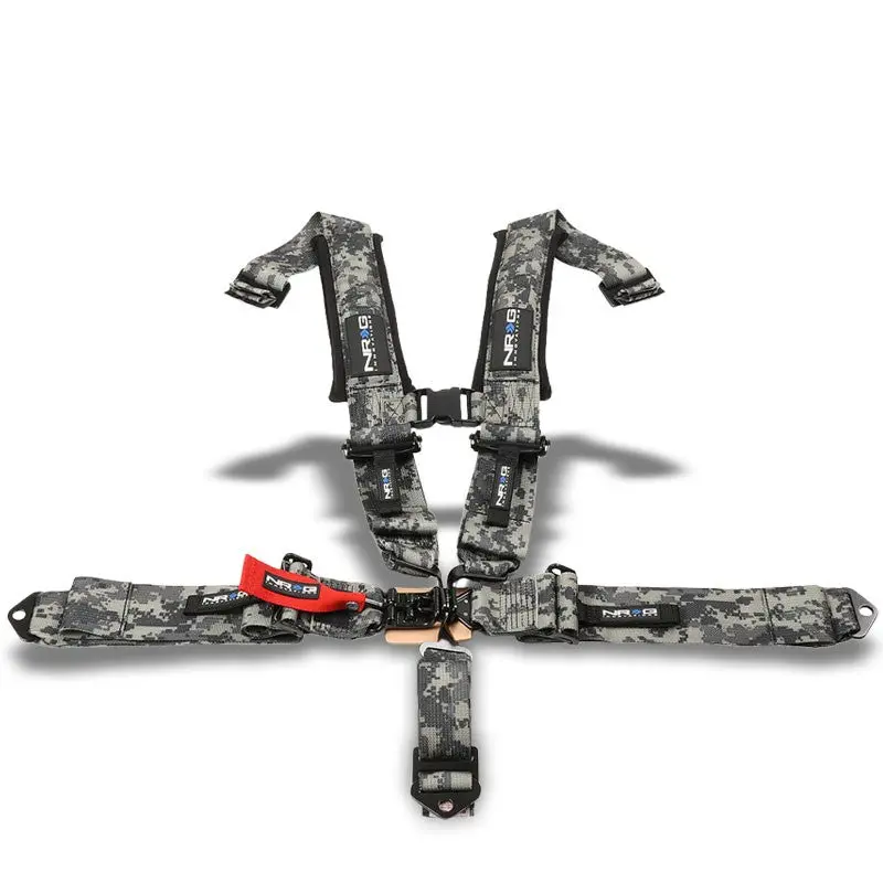 Nrg Sbh-5Pcdcamo-Gy-620 5P Latch Link Digital Camo Sfi 16.1 Seat Belt Harness 1