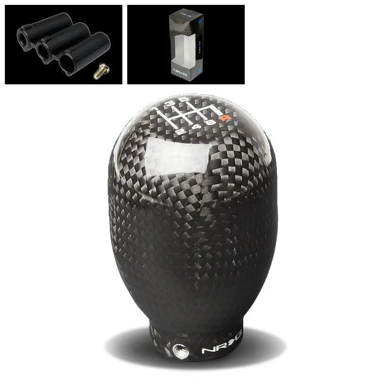 Nrg Black Carbon Fiber Heavy Weight M8 M10 M12 Sk-100Bc-1-W Racing Shift Knob 1
