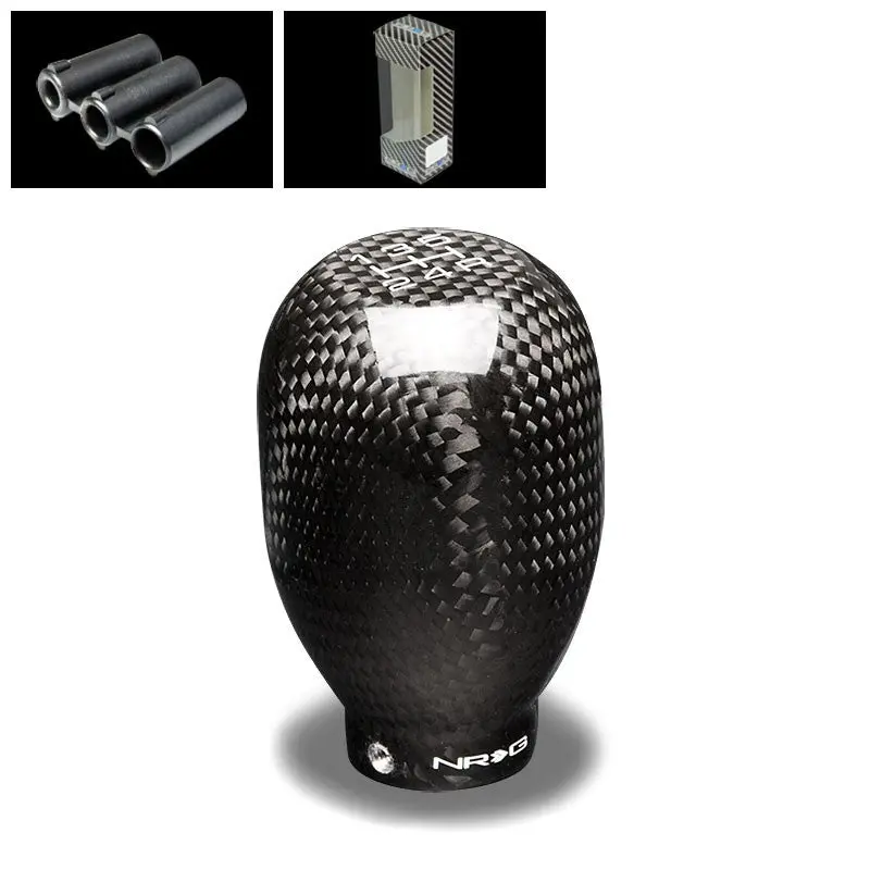 Nrg Innovations Black Carbon Fiber Jdm M8 M10 M12 Sk-100Bc Racing Shift Knob 1
