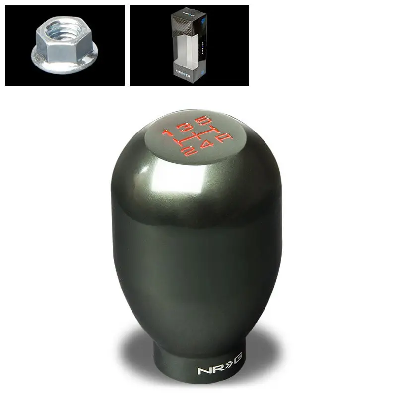 Nrg Nickel Type-R 5-Speed Manual 10Mm X 1.5 Thread Sk-101N Racing Shift Knob 1
