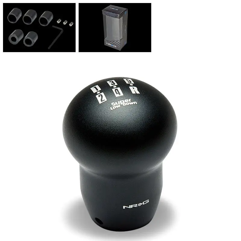 Nrg Innovations Black Super Low 5-Speed M8 M10 M12 Sk-140Bk Racing Shift Knob 1