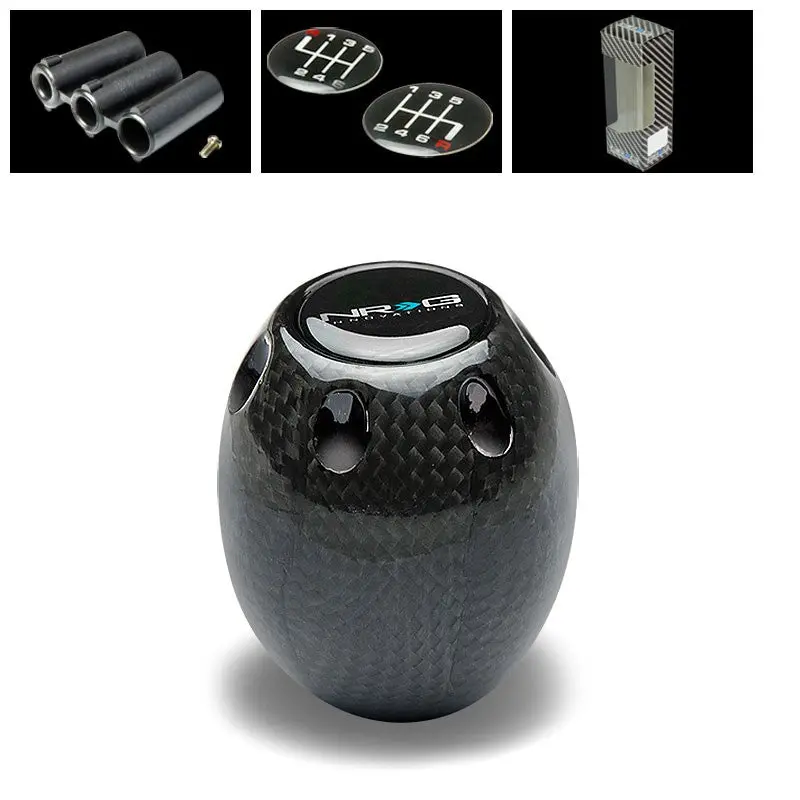 Nrg Black Carbon Type-M 5/6-Speed Manual M8 M10 M12 Sk-150Cf Racing Shift Knob 1