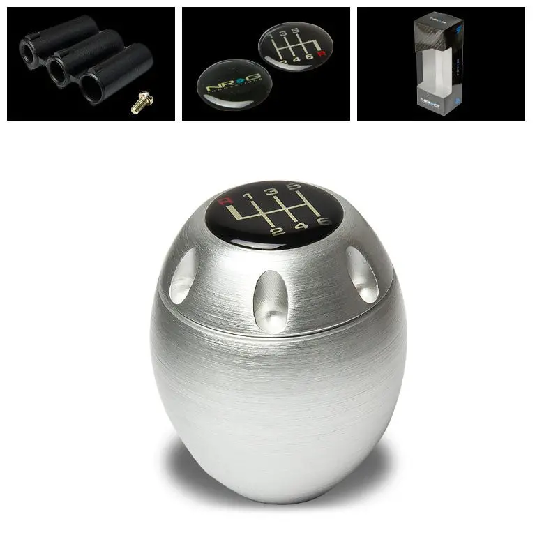 Nrg Innovations Silver Type-M 5/6-Speed M8 M10 M12 Sk-150Sl Racing Shift Knob 1