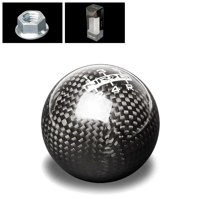 Nrg Sk-300Bc-2-W Black Carbon Fiber 5-Speed Pattern Ball Heavy Weight Shift Knob 1