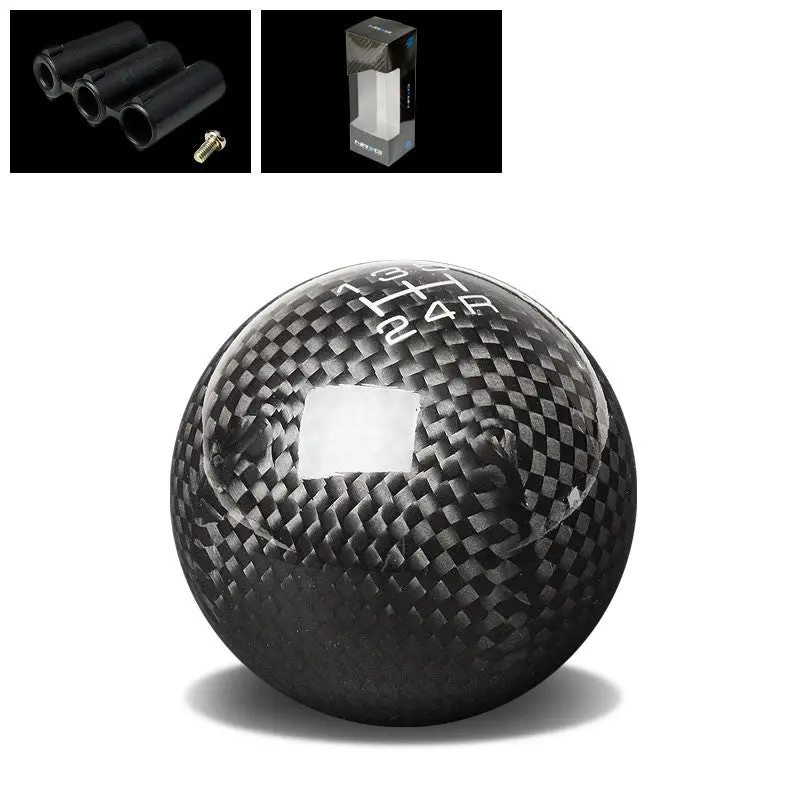 Nrg Sk-300Bc-3-W Black Carbon Fiber 5-Speed Pattern Ball Heavy Weight Shift Knob 1