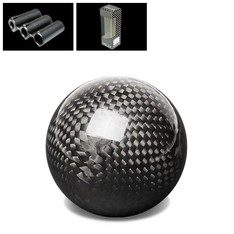 Nrg Sk-300Bc Black Carbon Fiber Clear Pattern Ball Shift Knob +M8 M10 M12 Insert 1
