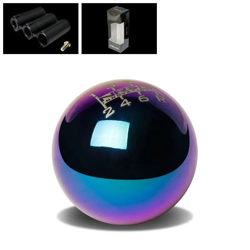 Nrg Sk-300Mc-1 Iridium Purple 6-Speed Pattern Ball Shift Knob+Insert Adapter 1