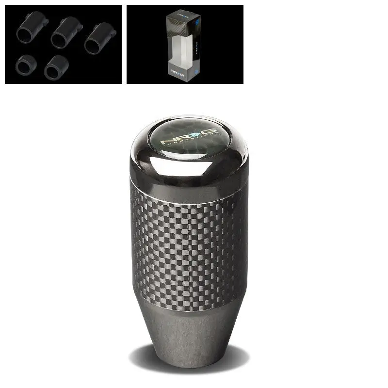 Nrg Black Carbon Fatboy 5/6-Speed Manual M8 M10 M12 Sk-400Bc Racing Shift Knob 1