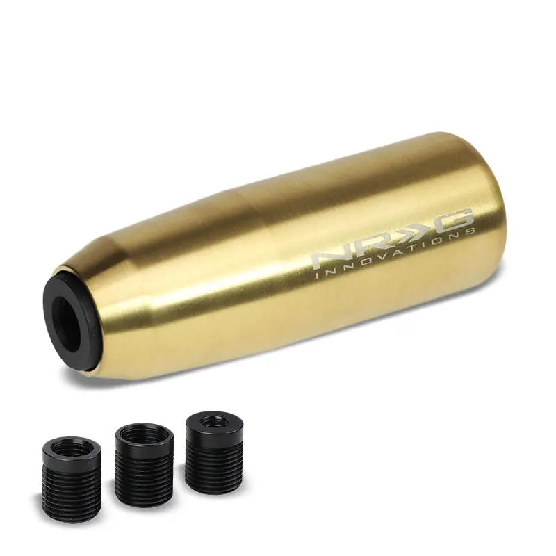Nrg Innovations Gold Short Stick 3.5" Tall M8 M10 M12 Sk-450Gd Racing Shift Knob 1