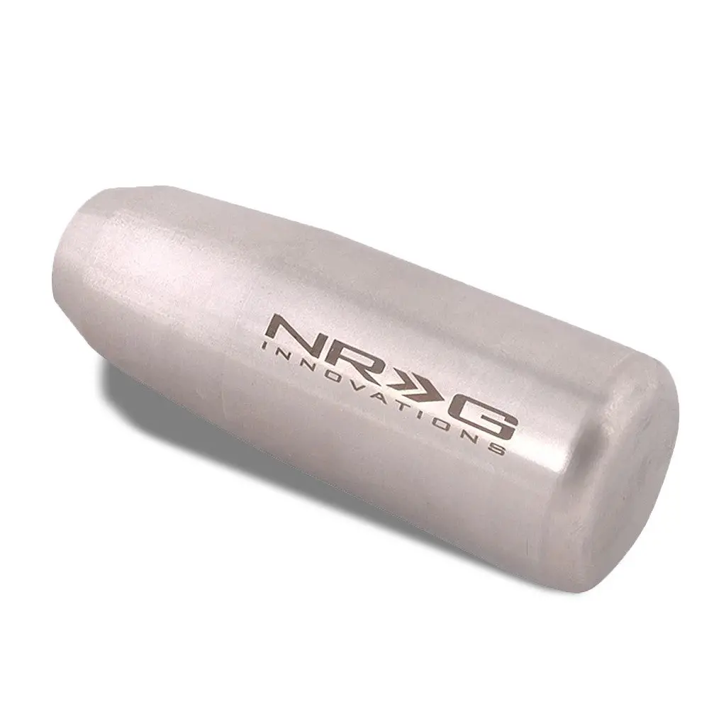Nrg Universal Sk-450Sl Aluminum Silver Brushed 3.5"X1.2" Short Stick Shift Knob 1