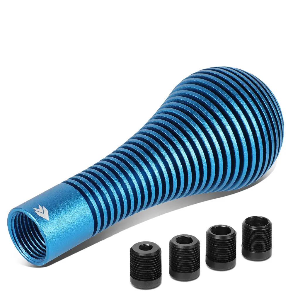 Nrg Universal Sk-701Bl Aluminum Blue Anodized Heatsink Bubble Head Short Shift Knob 1