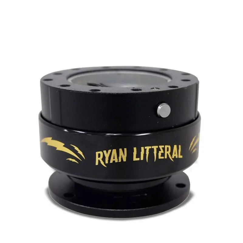 Nrg Black Body/Ring Ryan Litteral Logo Gen 2.0 Wheel Quick Release Adapter 6Hole 1