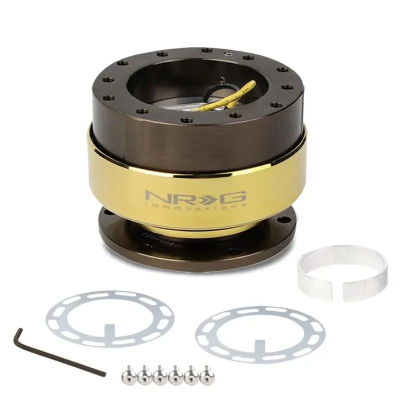 Nrg Bronze/Chrome Gold Gen 2.0 Race 6-Hole Steering Wheel Quick Release Adapter 1