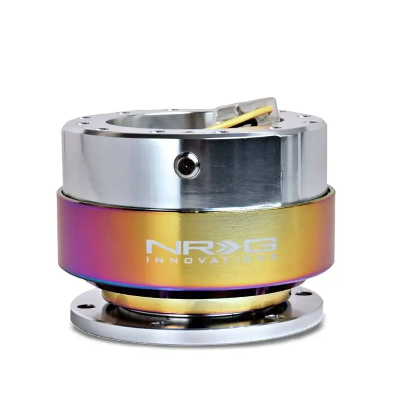 Nrg Shine Silver Body/Neo Chrome Ring Gen 2 Steering Wheel Quick Release Adapter 1