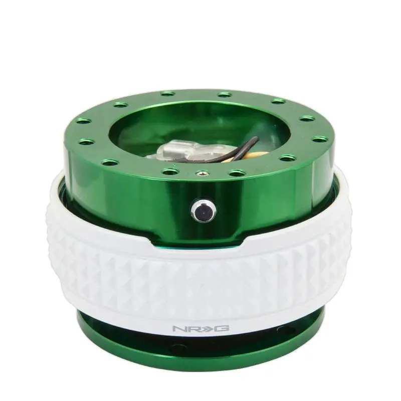 Nrg Green Body/Glow Ring Gen 2.1 Steering Wheel Quick Release Adapter 6-Hole 1
