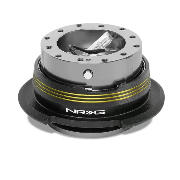 Nrg Chrome Gold Stripes/Gunmetal Body Gen 2.9 Steering Wheel Quick Release 1