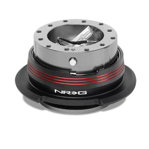 Nrg Red Stripes/Gunmetal Body Gen 2.9 6-Hole Steering Wheel Quick Release 1