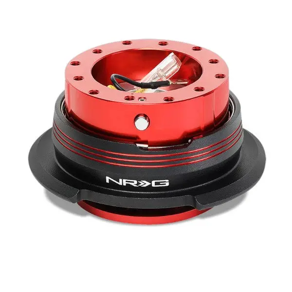 Nrg Red Stripes/Red Body Gen 2.9 6-Hole Steering Wheel Quick Release Adapter 1
