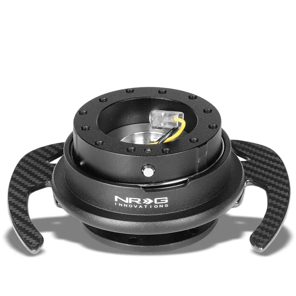 Nrg Srk-700Cf Gen 4.0 Black Carbon Fiber Ring/Shift Steering Wheel Quick Release 1
