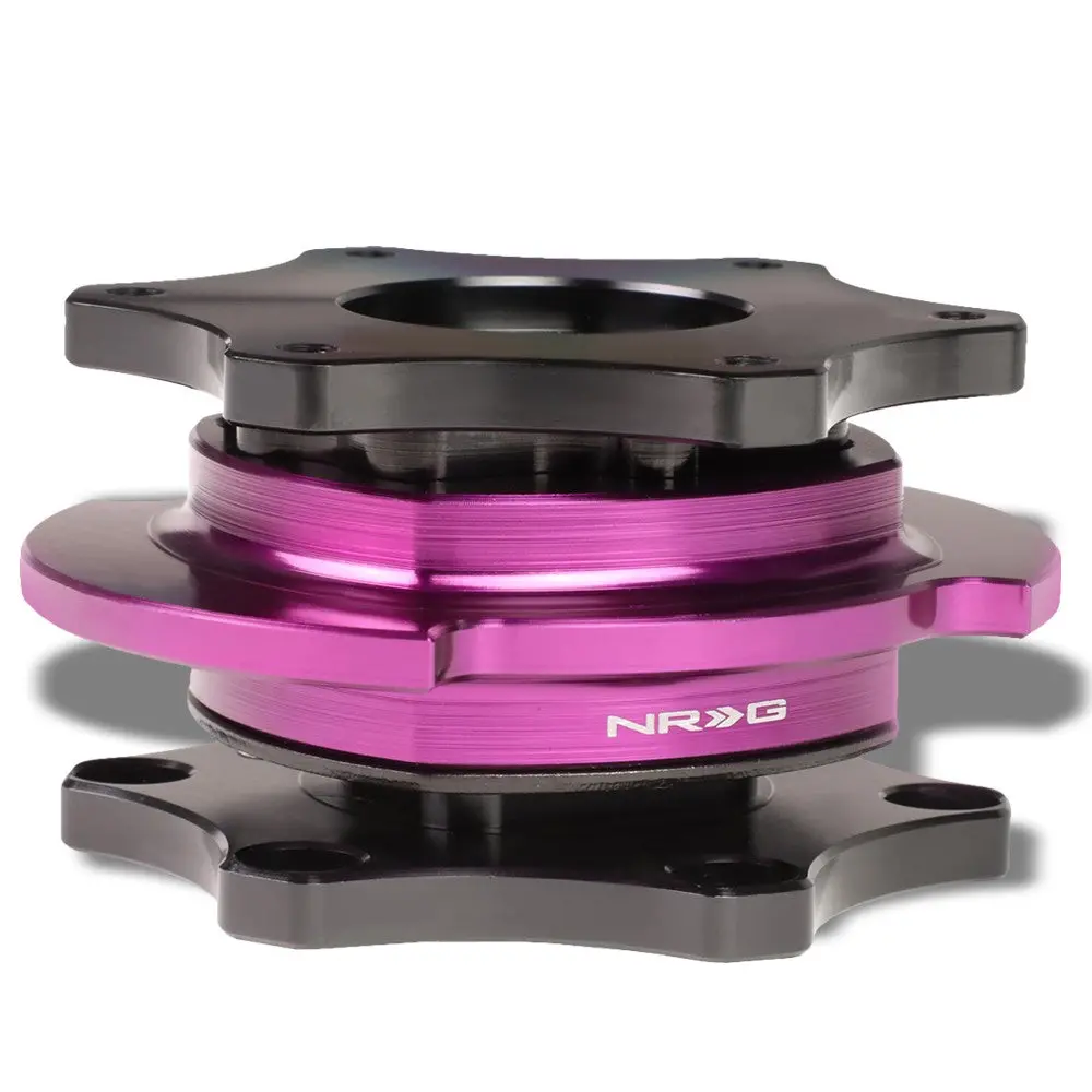Nrg Srk-R200bk-Pp Sfi 42.1 D Shaped Quick Release Adapter Black/Purple Ring 1