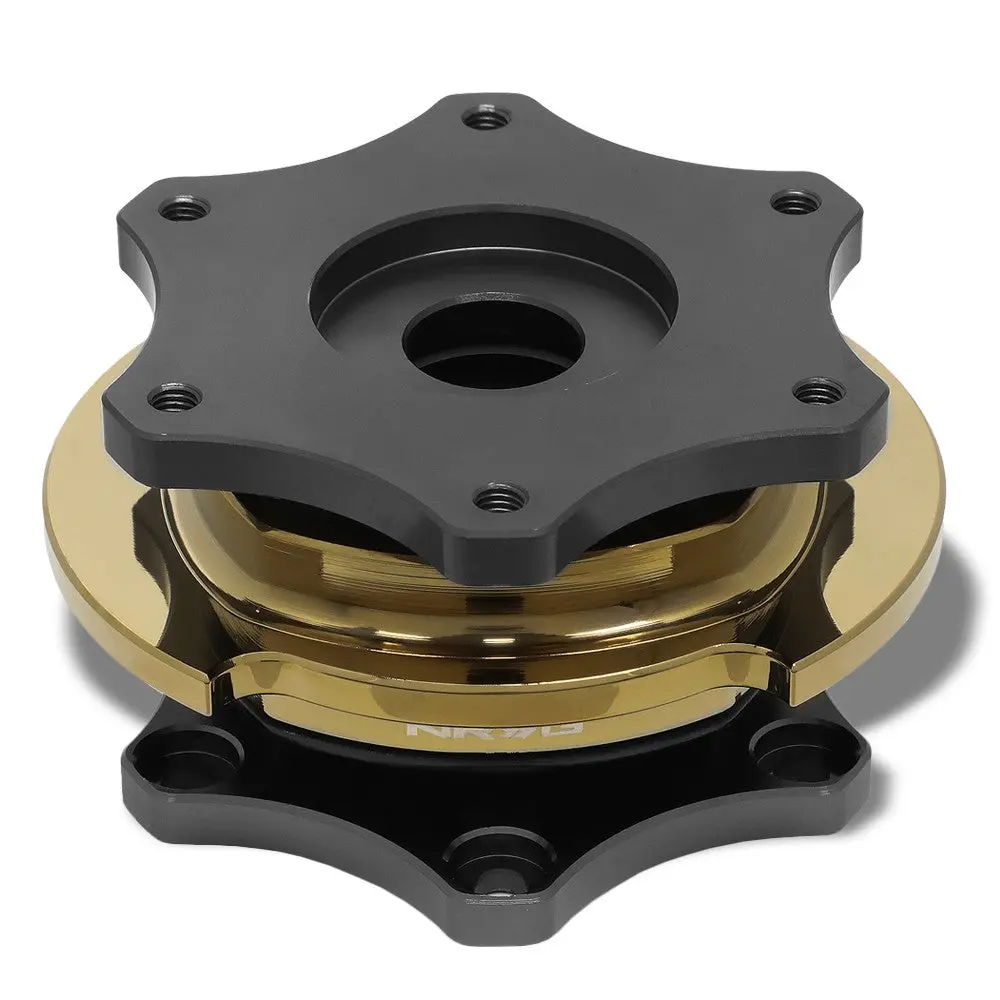 Nrg Srk-R200gm-Cg Sfi 42.1 Quick Release Adapter Gun Metal Core/Chrome Gold Ring 1