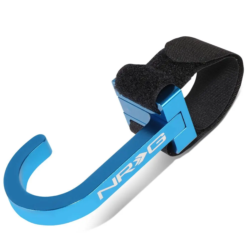 Nrg Str-100Bl Adjustable Strap Multi Purpose Steering Wheel Hook (Blue Anodized) 1