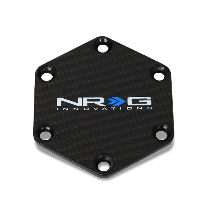 Nrg Str-630Cf Black Carbon Fiber Look Steering Wheel Horn Delete Plate Cover 1