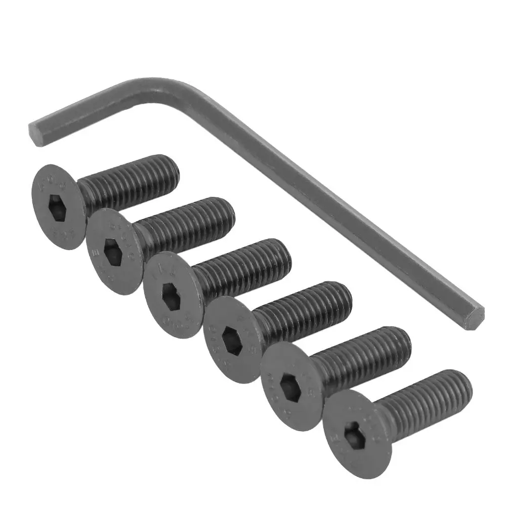 Nrg 6Pc Sws-100Bk-1 Anodized Black Flat Head/Conical Seat Steering Wheel Screw 1