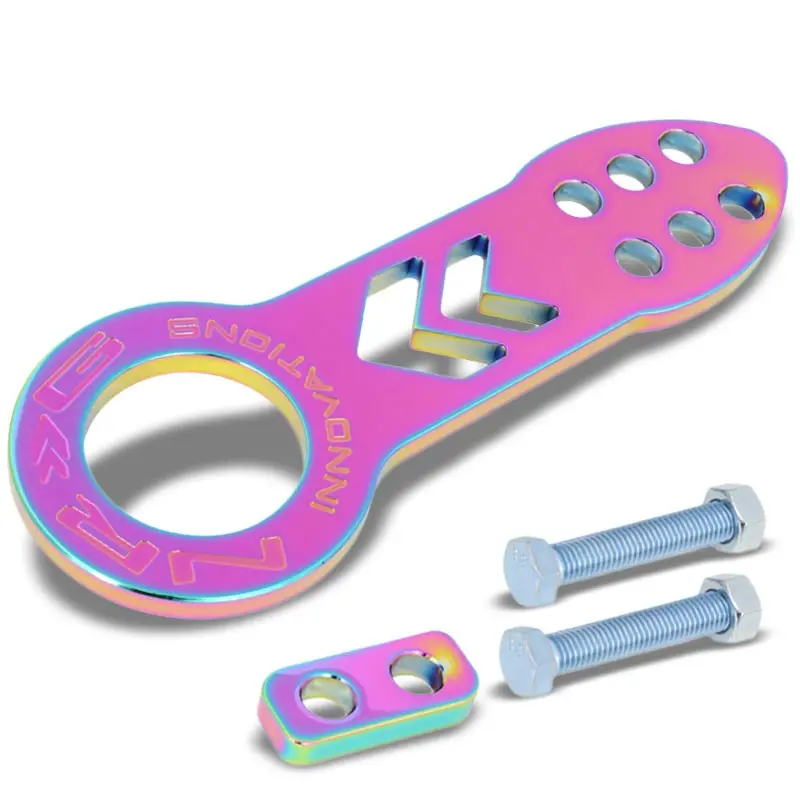 Nrg Innovations Neochrome Tow-100Mc Front Logo Universal Aluminum Hitch Tow Hook 1
