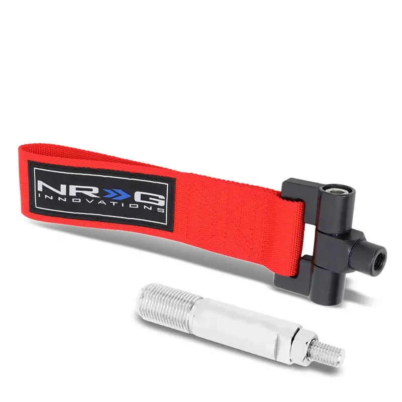 Nrg Red Tow-120Rd Front/Rear Nylon Tow Strap Tow Hook Kit For 05-08 Scion Tc 1