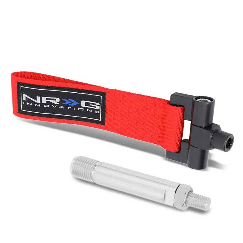 Nrg Red Tow-121Rd Front/Rear Nylon Tow Hook Strap Kit For Scion 11-16 Tc/08-12 Xb 1