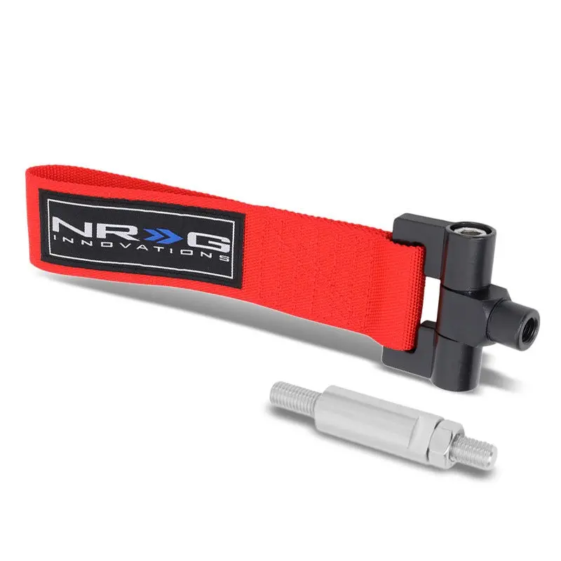 Nrg Red Tow-130Rd Front/Rear Nylon Tow Strap Tow Hook Kit For 00-08 Honda S2000 1